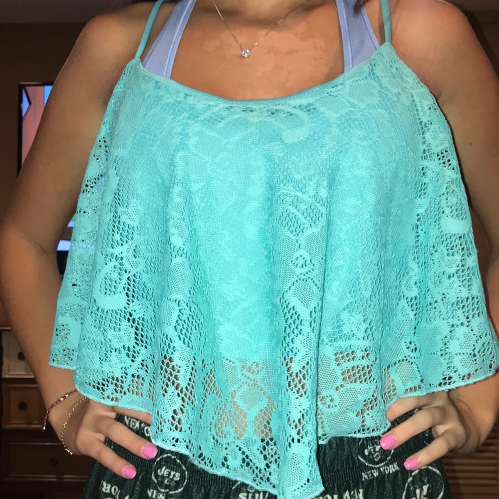Flowy Lace Flower Tank